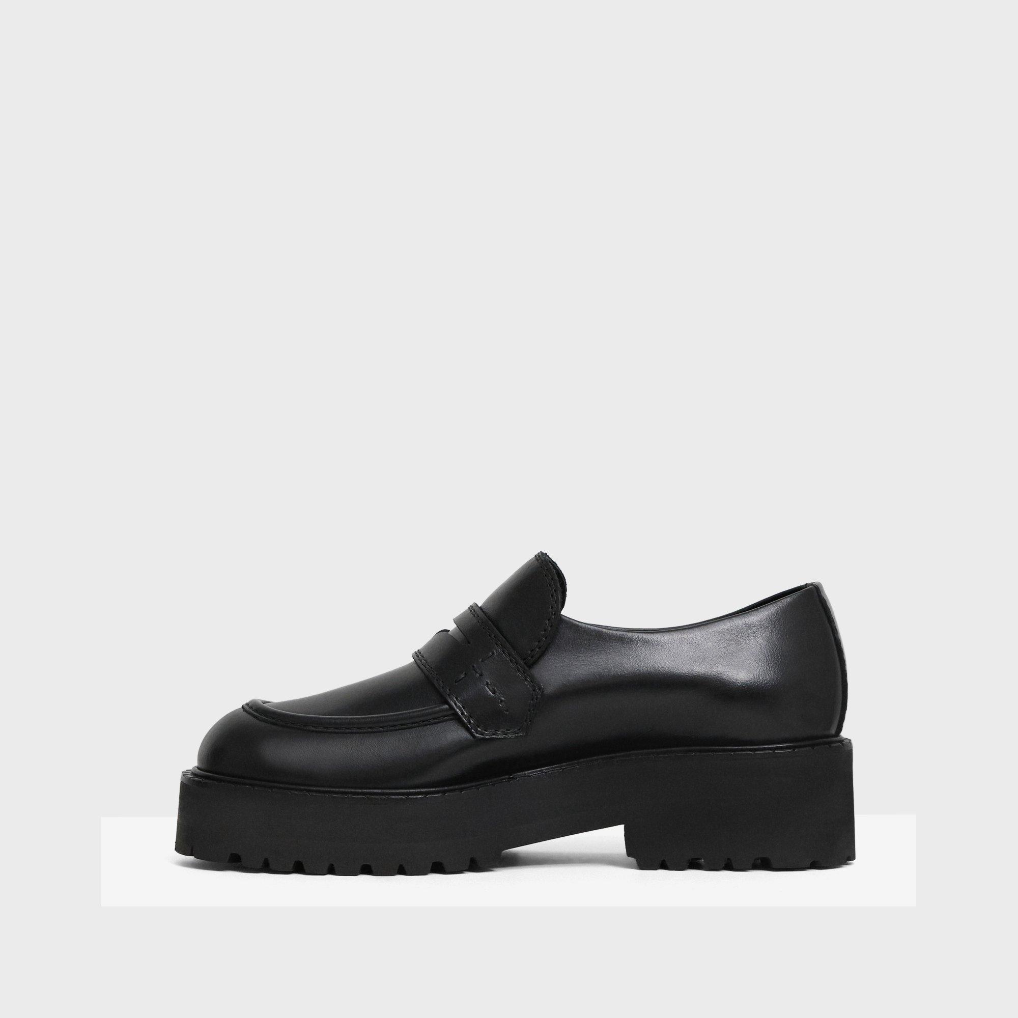 Leather Platform Loafer - 3