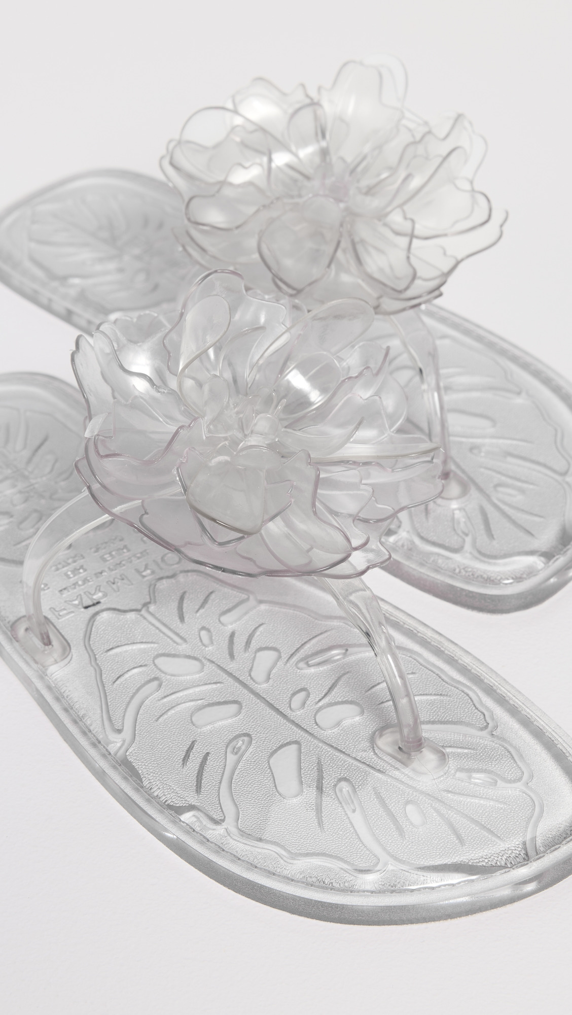 Flower Jelly Flat Sandals - 6