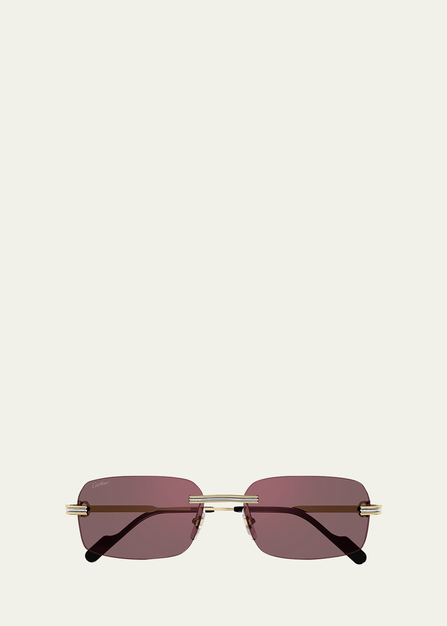 Men's CT0271Sm Rimless Rectangle Sunglasses - 1