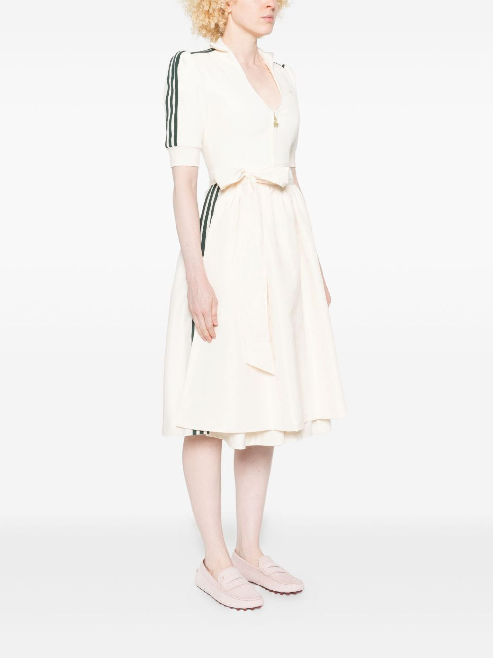 three-stripe zip-front midi dress - 3