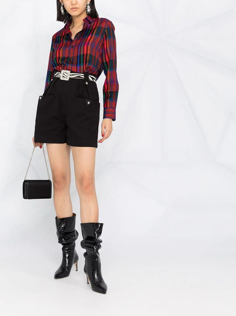 SAINT LAURENT tartan check buttoned shirt outlook