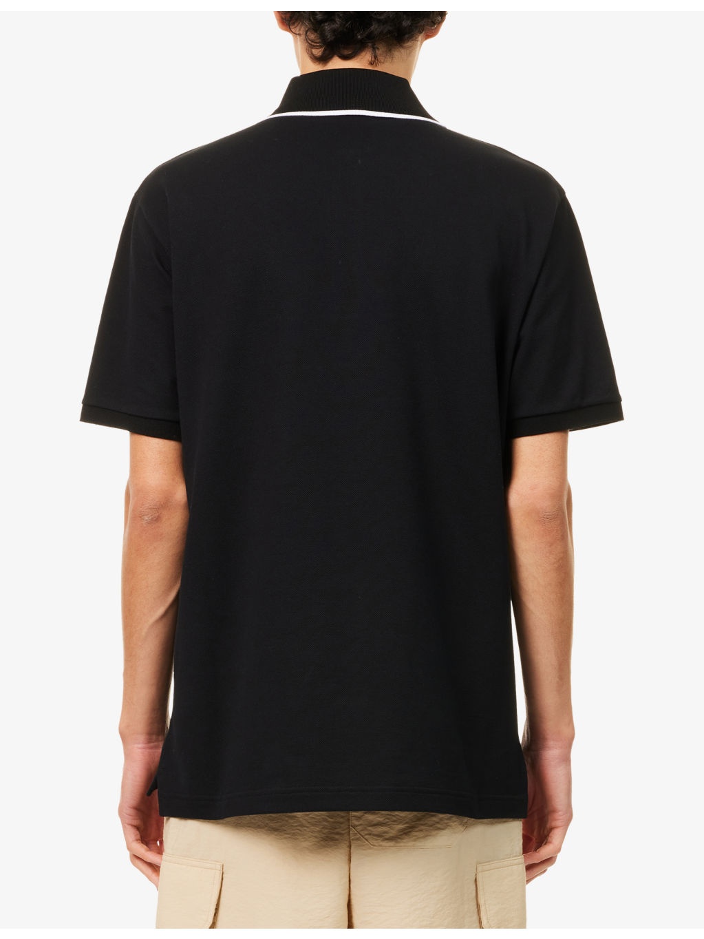 Contrast-Collar Logo-Embroidered Cotton-Pique Polo Shirt - 4