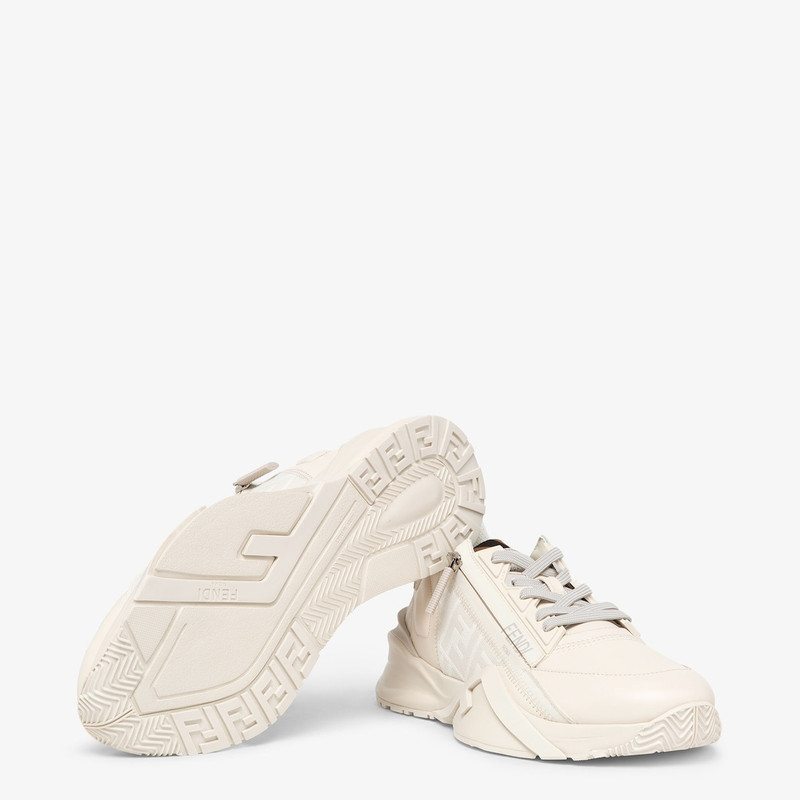 FENDI White leather low-tops outlook