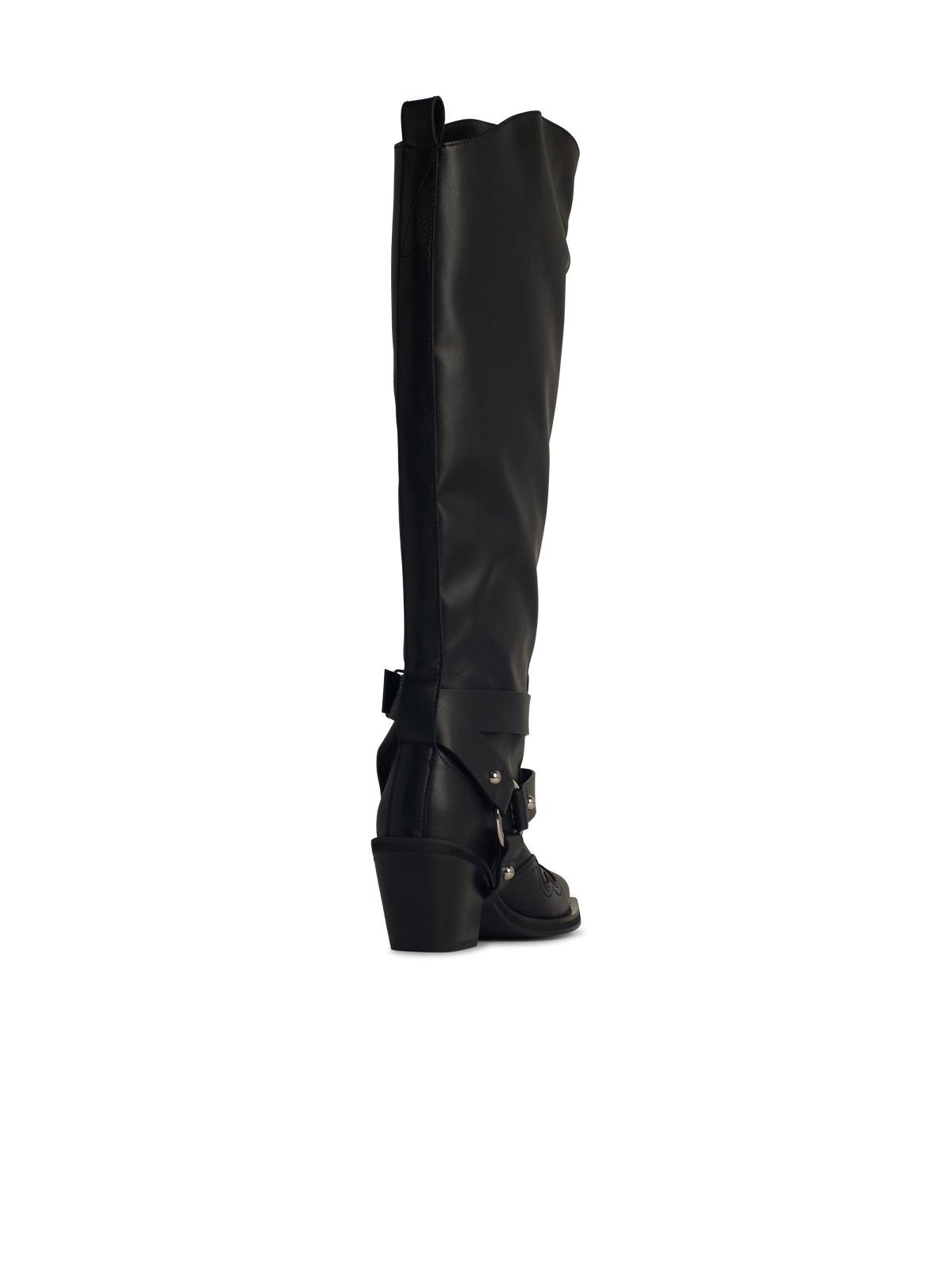 Ganni 'Western' Black Recycled Leather Blend Boots Women - 3