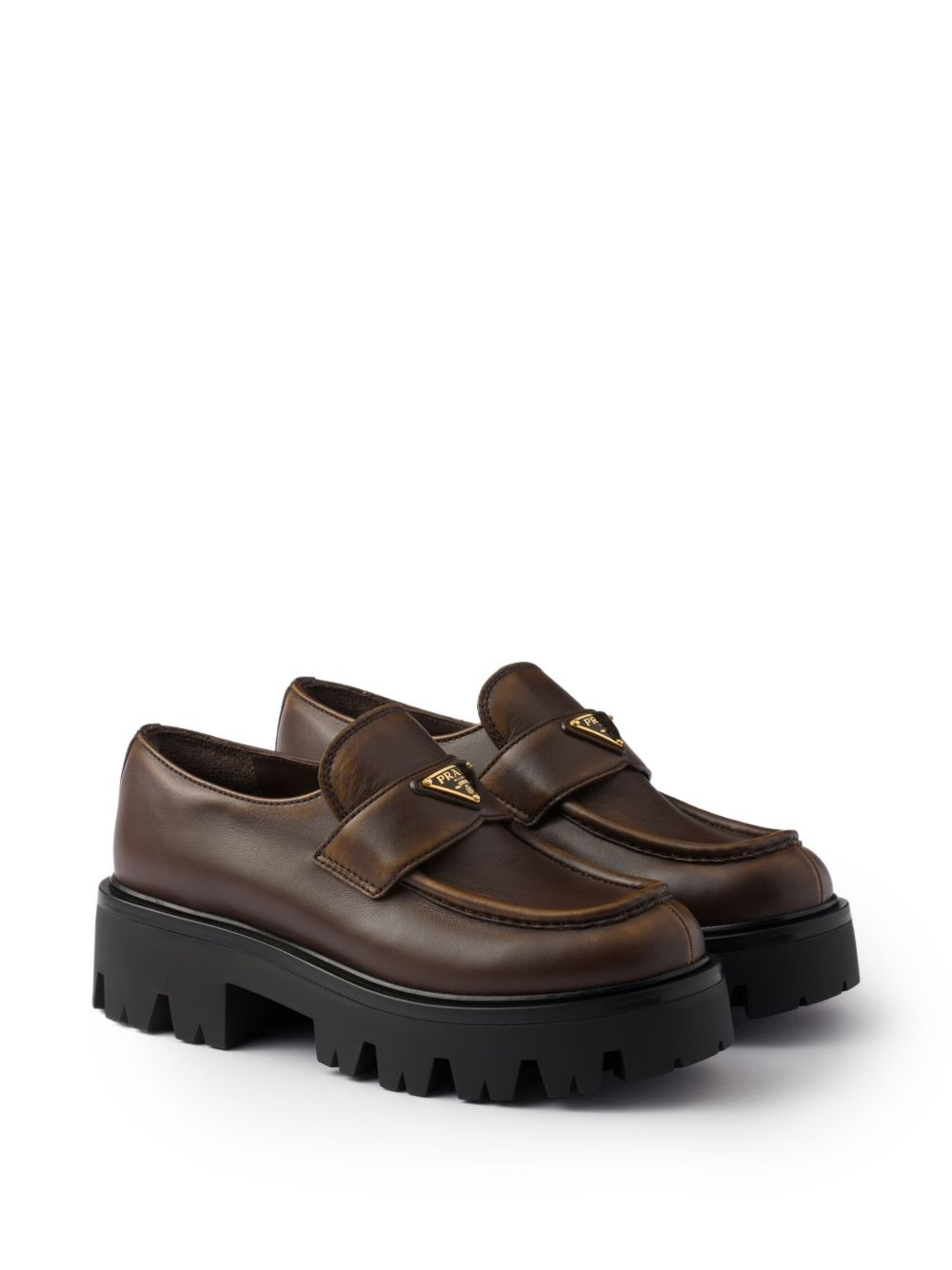 triangle-logo platform loafers - 2