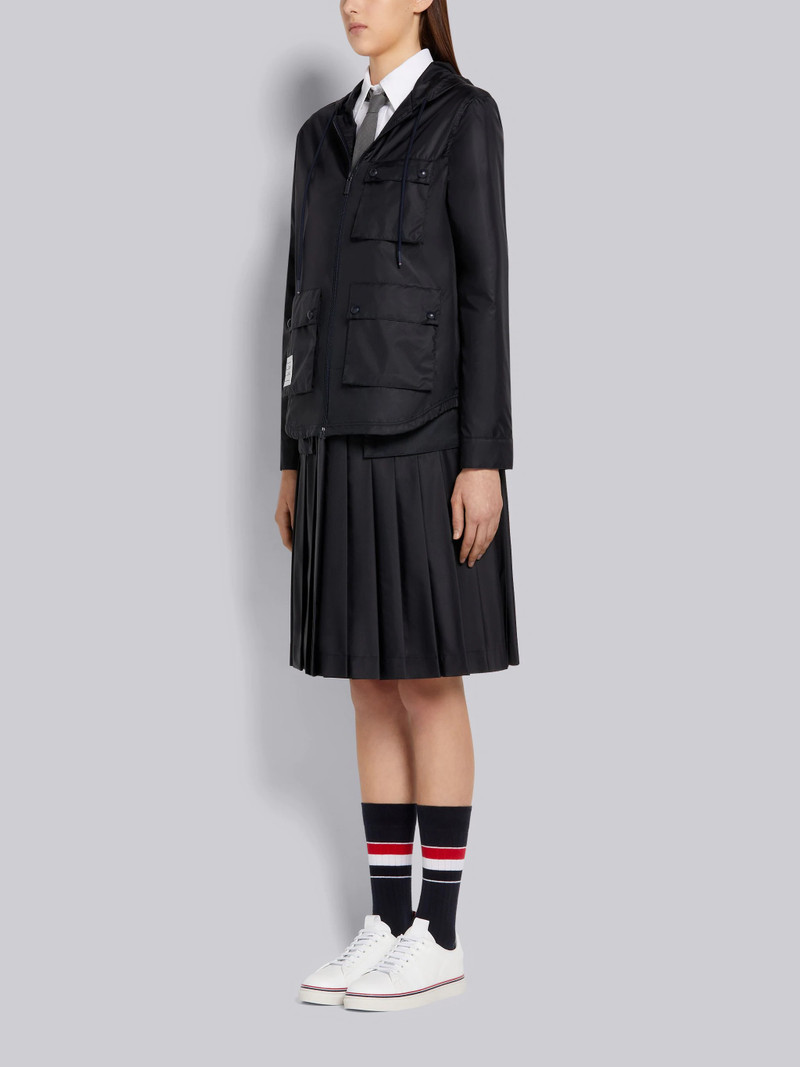 White Vitello Leather Stripe Tennis Shoe 6