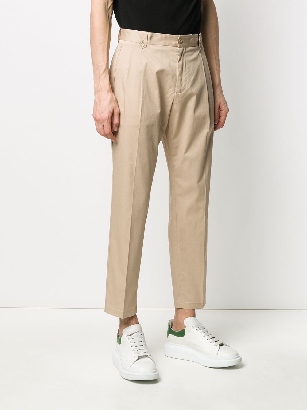 pleated cropped trousers - 3