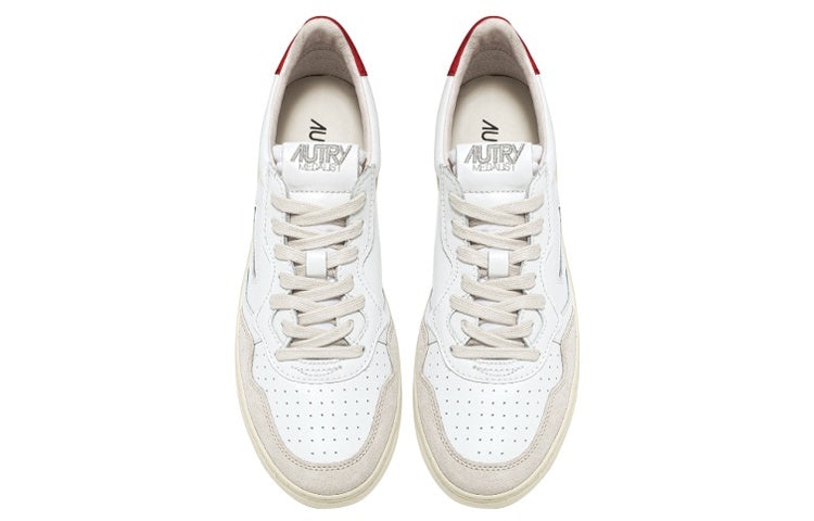 (WMNS) Autry Medalist Low 'White Red Suede' AULW-LS43 - 3