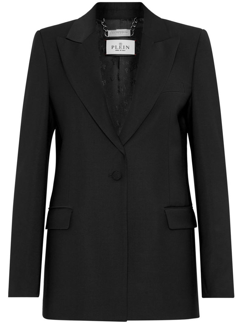 skull crystal-embellished blazer 1