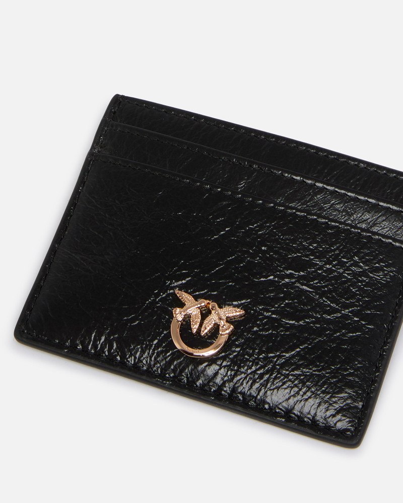 CARD HOLDER IN SHINY LEATHER WITH LOGO 4