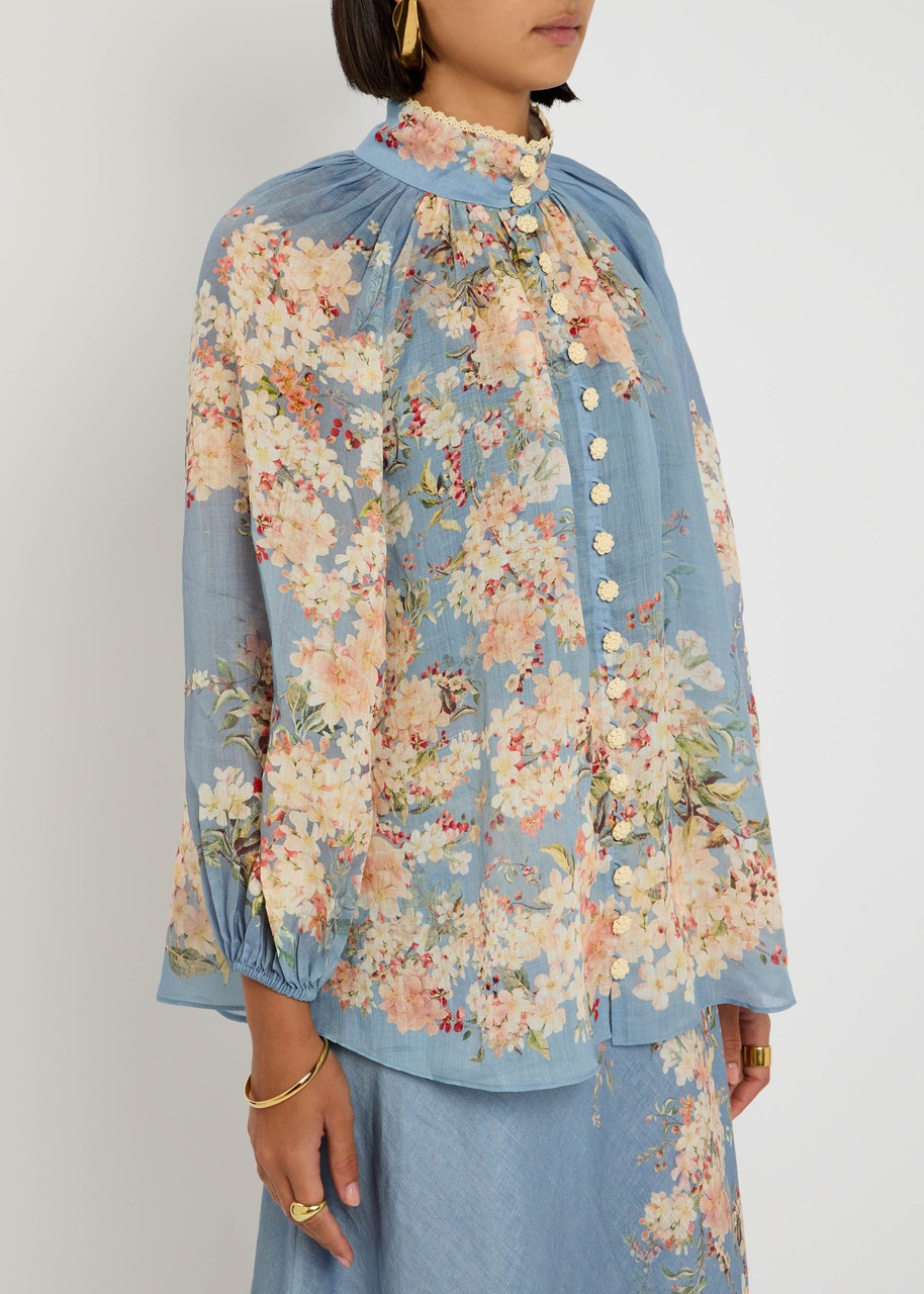Zimmermann Cascadian Floral-print Ramie Blouse - 2