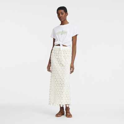Longchamp Long skirt White - Macramé outlook