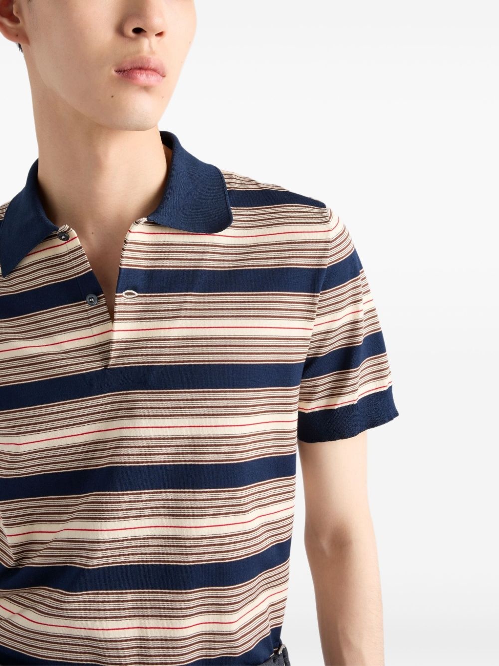 Striped cotton polo shirt - 4