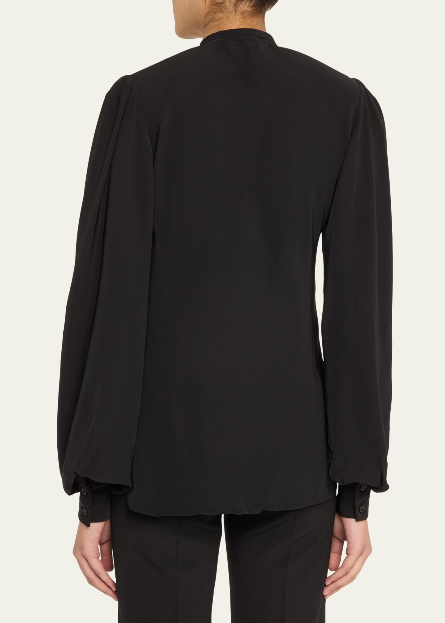 Bow Button Down Blouse - 3