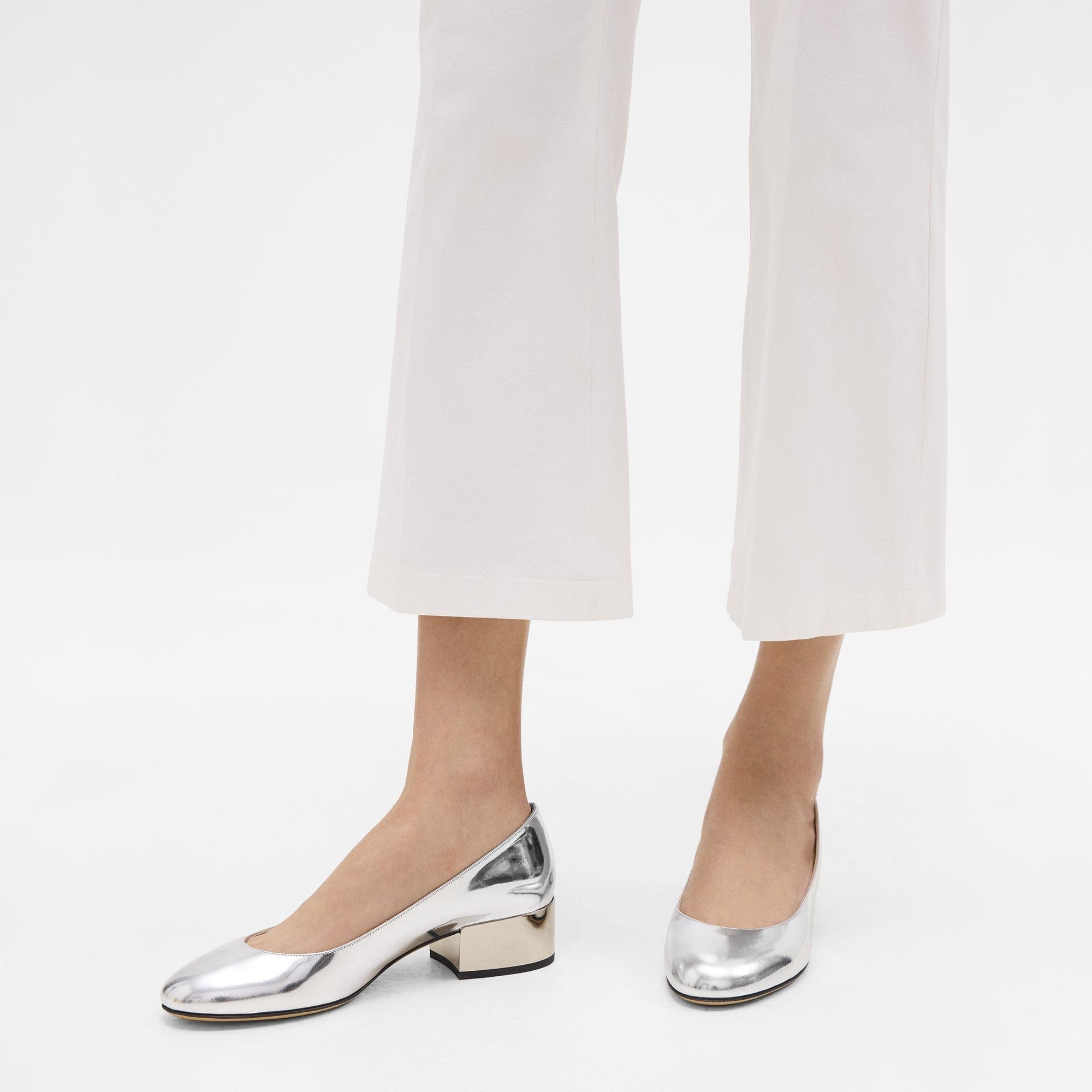 Ballet Pump in Metallic Leather - 2