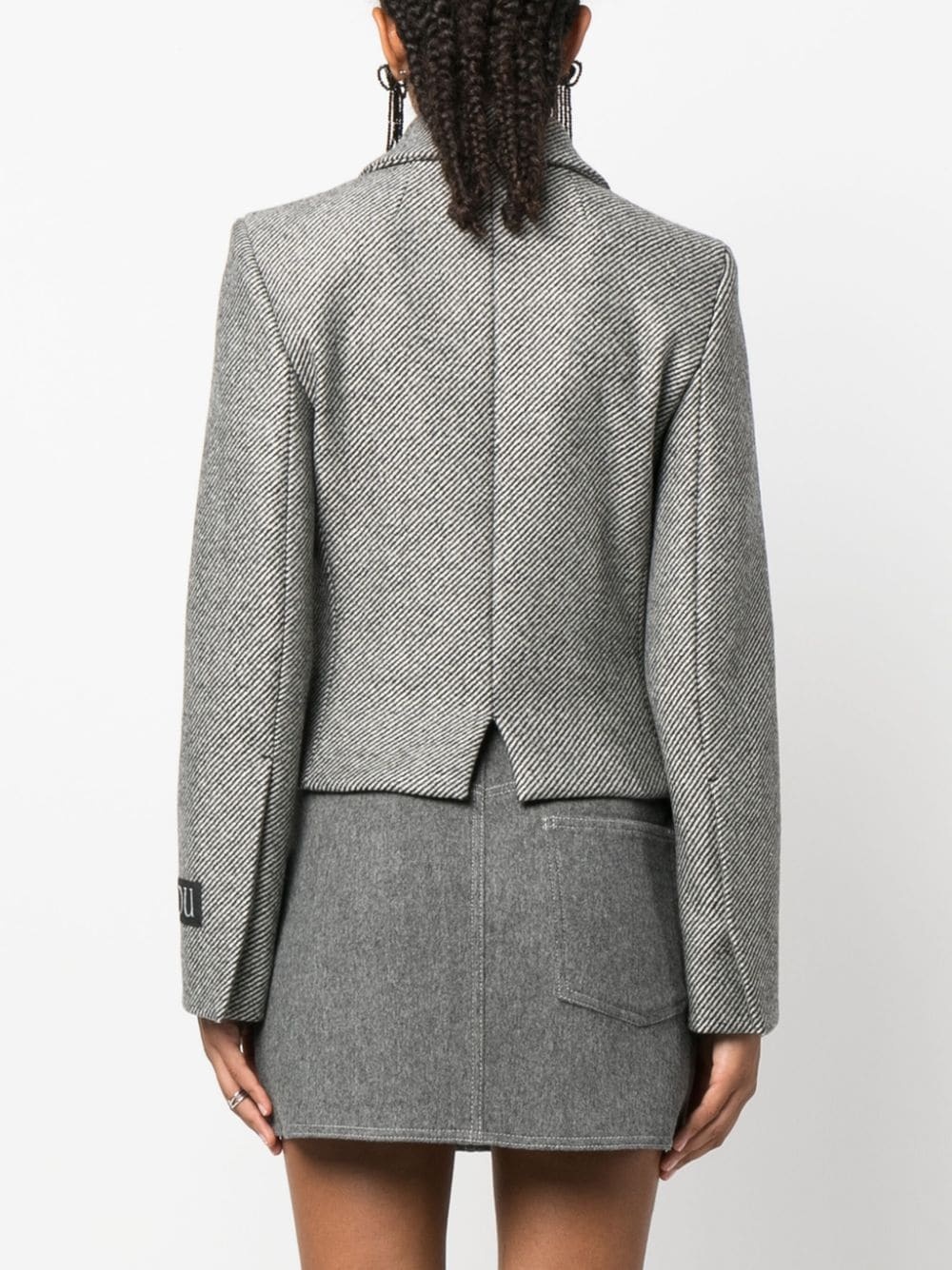 textured virgin-wool short jacket - 4