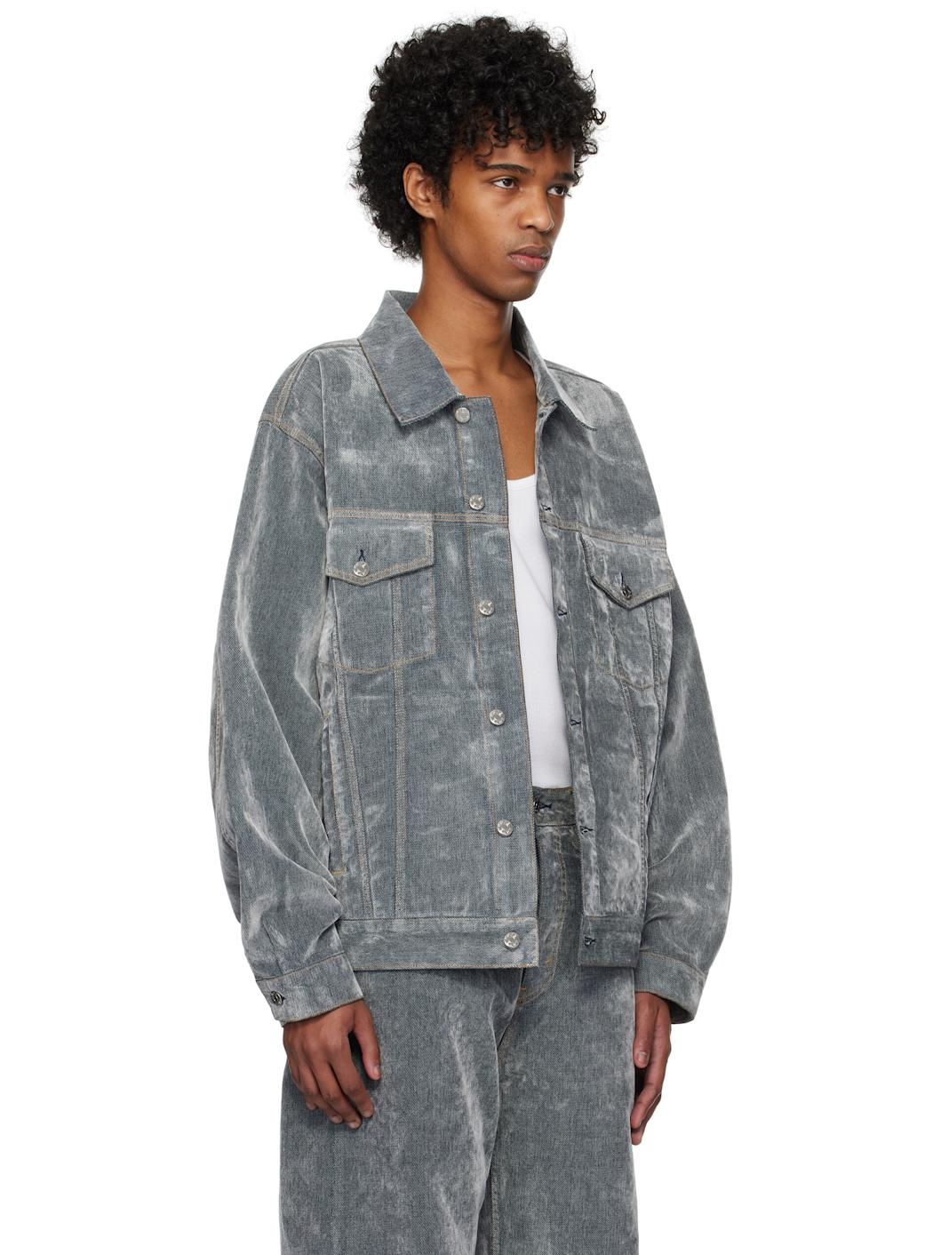 Gray Bold Denim Jacket - 2
