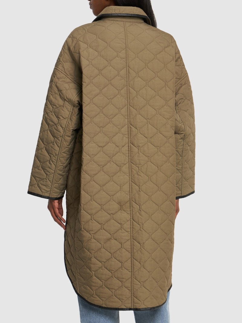Quilted organic cotton cocoon coat - 3