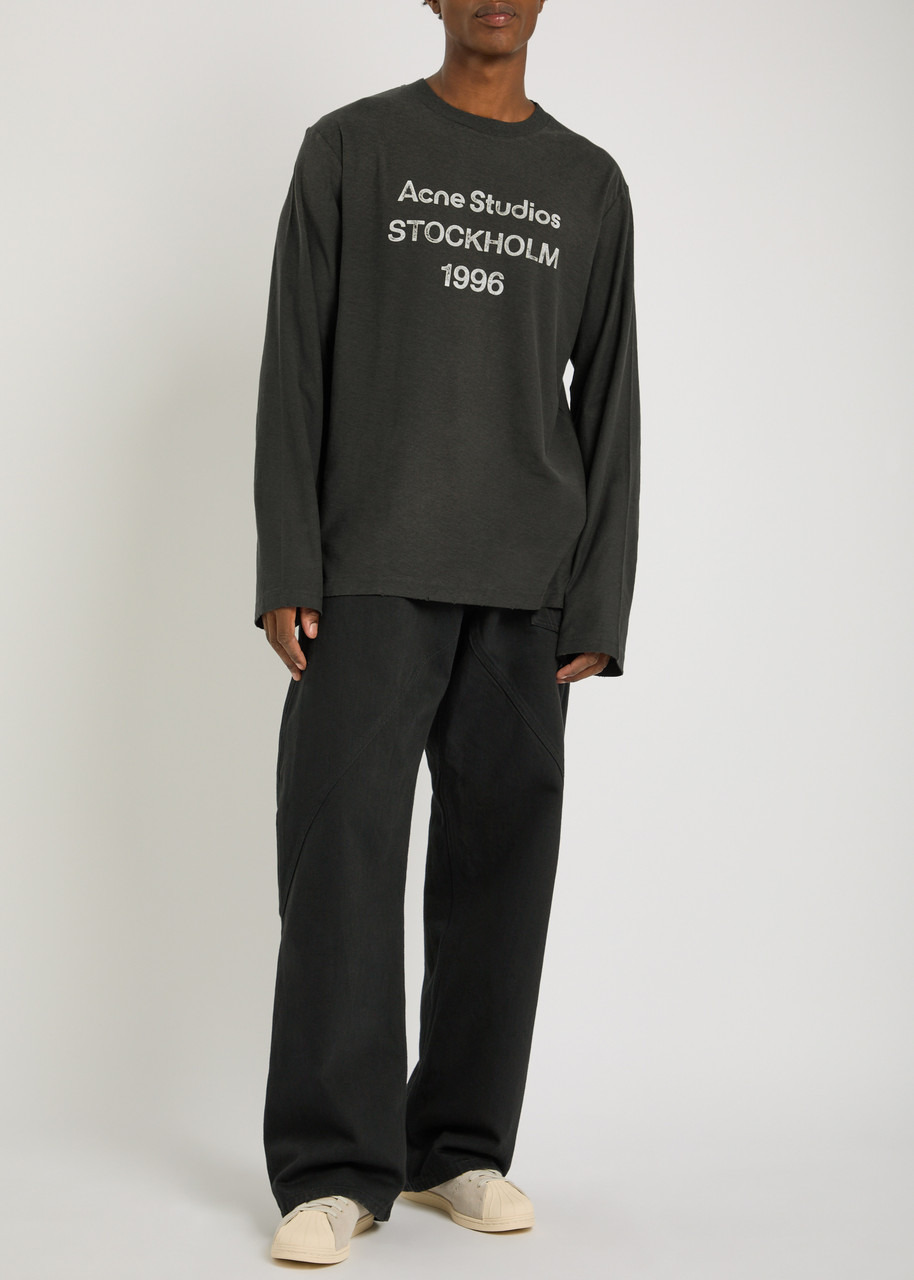 Acne Studios Logo Cotton-blend T-shirt - 4