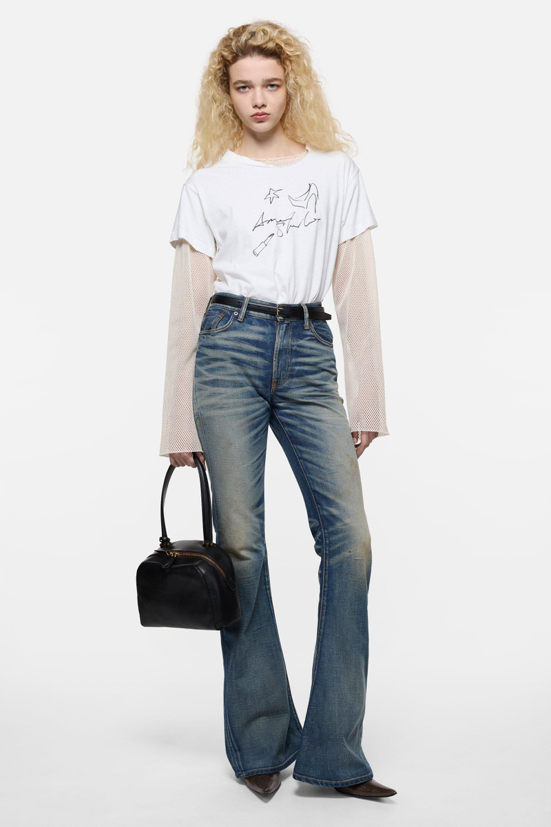 Acne Studios Layered mesh t-shirt - Off white outlook
