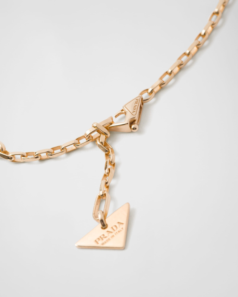 Eternal Gold Eternal mini triangle pendant necklace in yellow gold and diamonds 5