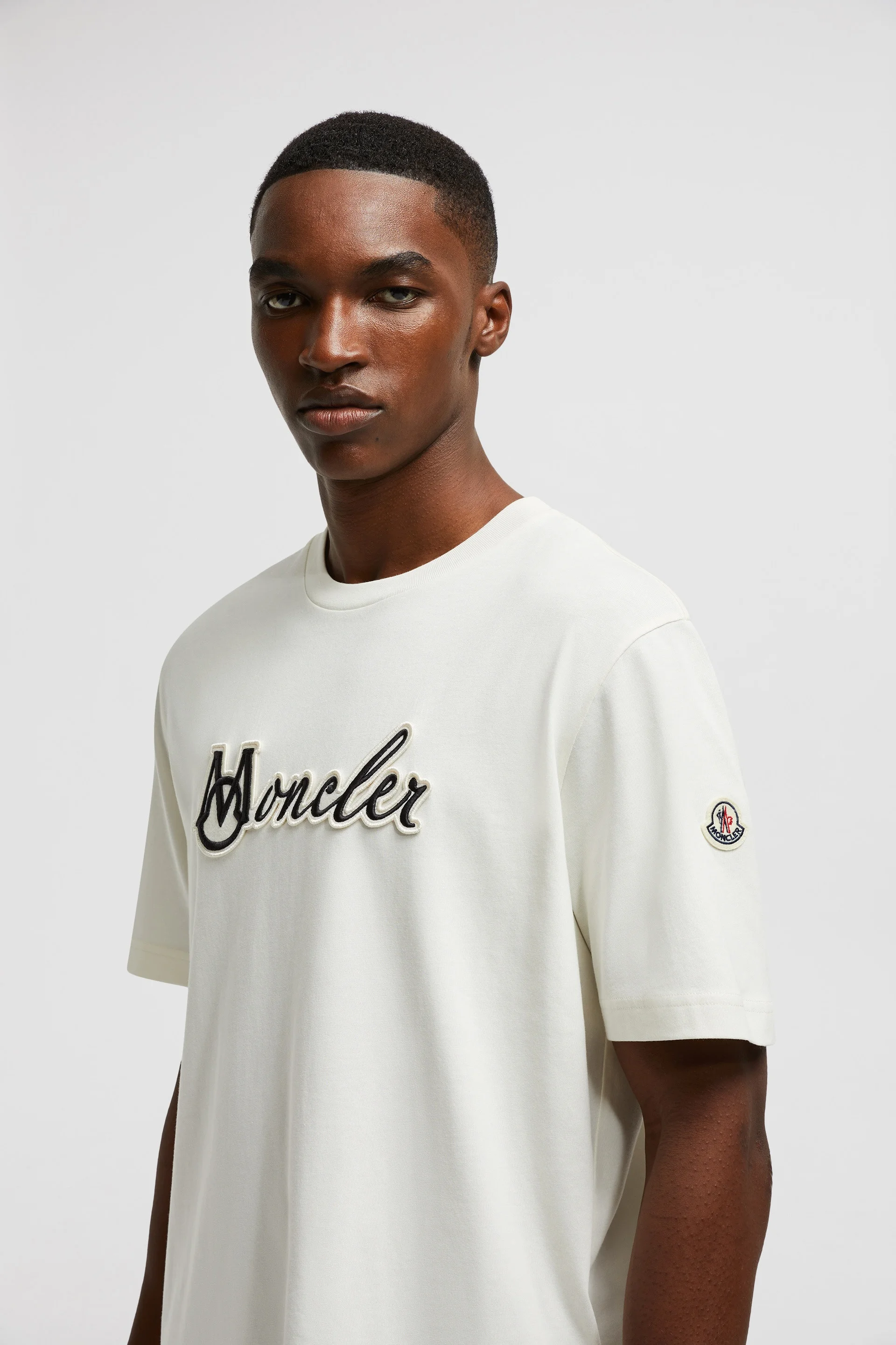 Moncler Embroidered Varsity Logo Cotton T-shirt | REVERSIBLE