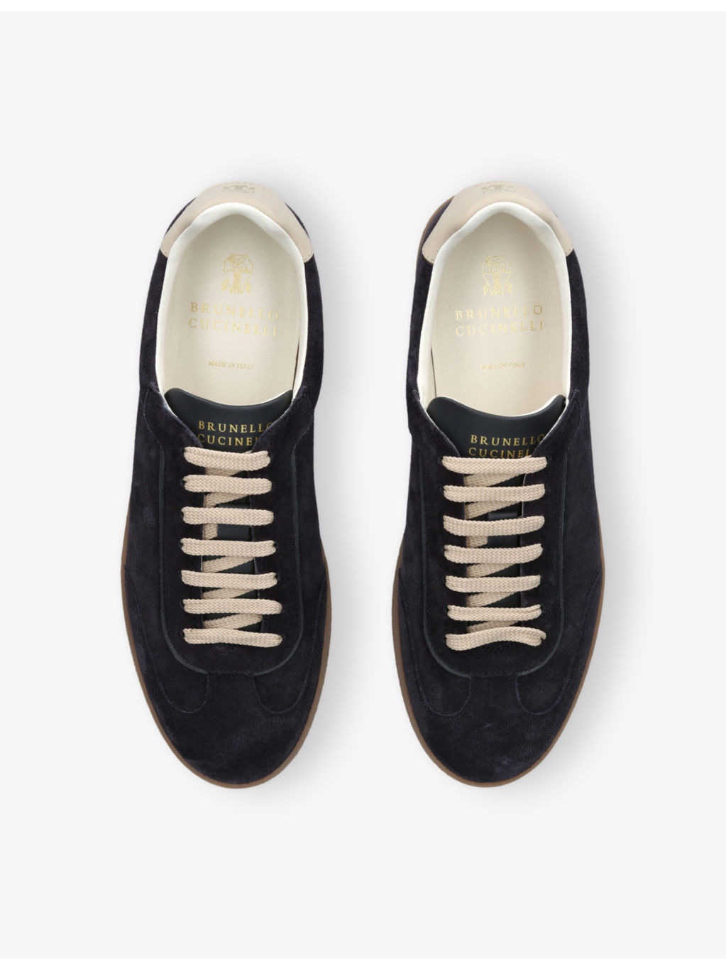 Foiled-Logo Suede Low-Top Trainers - 2
