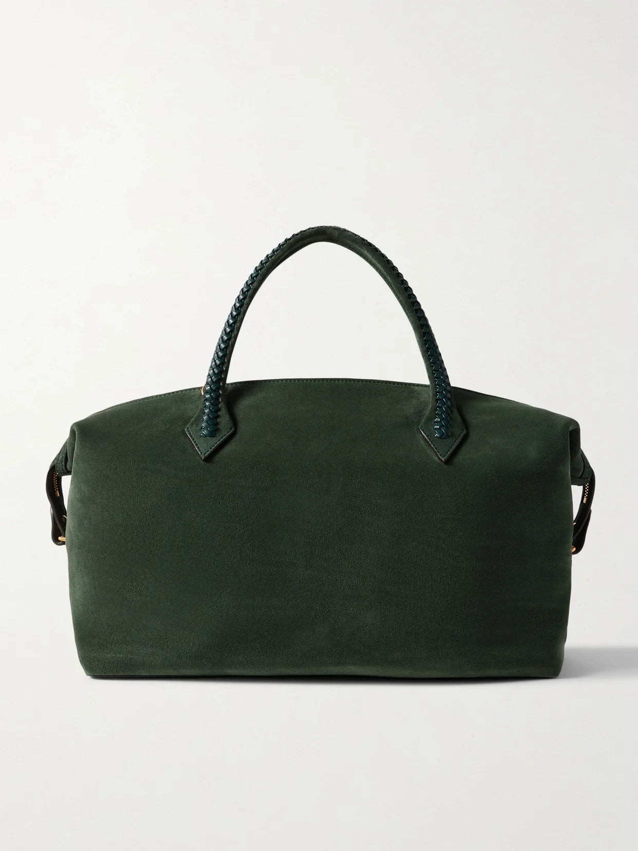 Vérité City Medium Braided Leather-trimmed Suede Tote - 1