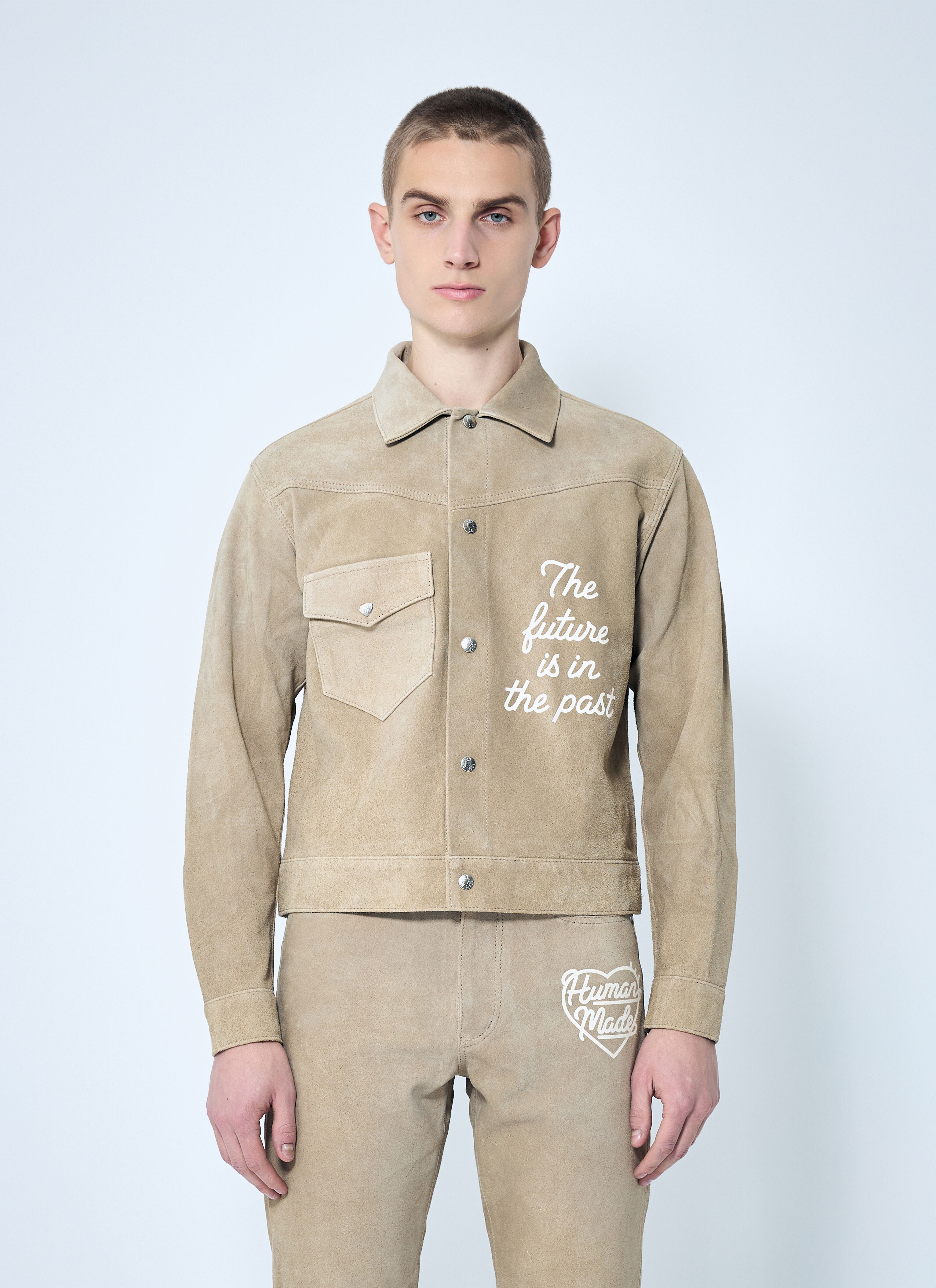 ジャケット・アウター HUMAN MADE SUEDE LEATHER JACKET Human Made Men's Suede Leather Jacket in Beige Human Made