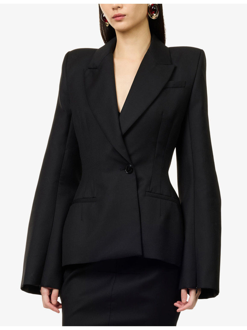 Madame Single-Breasted Wool Blazer 3