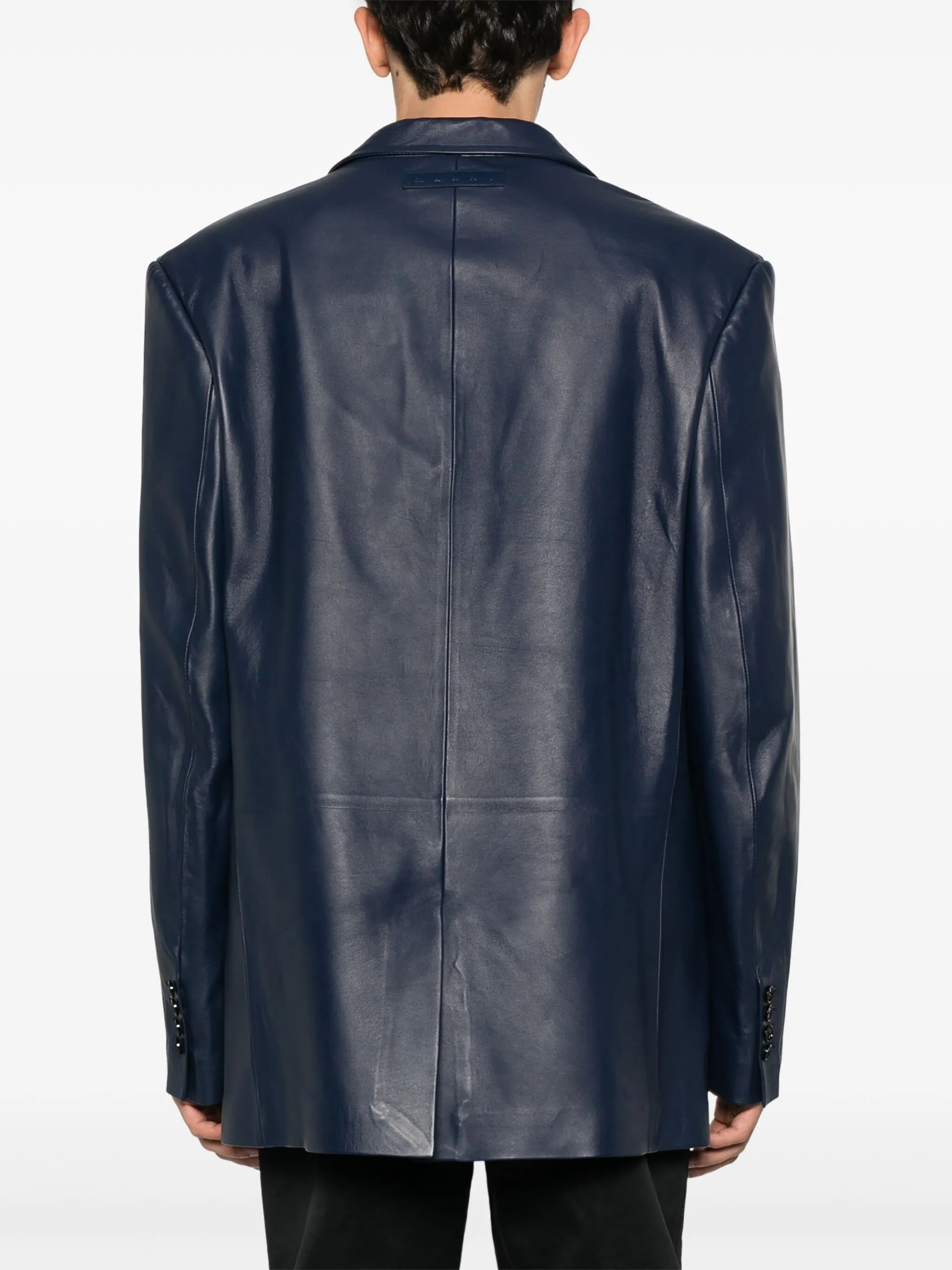 leather blazer - 4