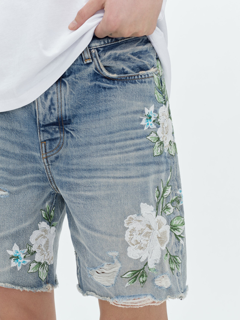 EMBROIDERED FLORAL LOGO SHORT 7