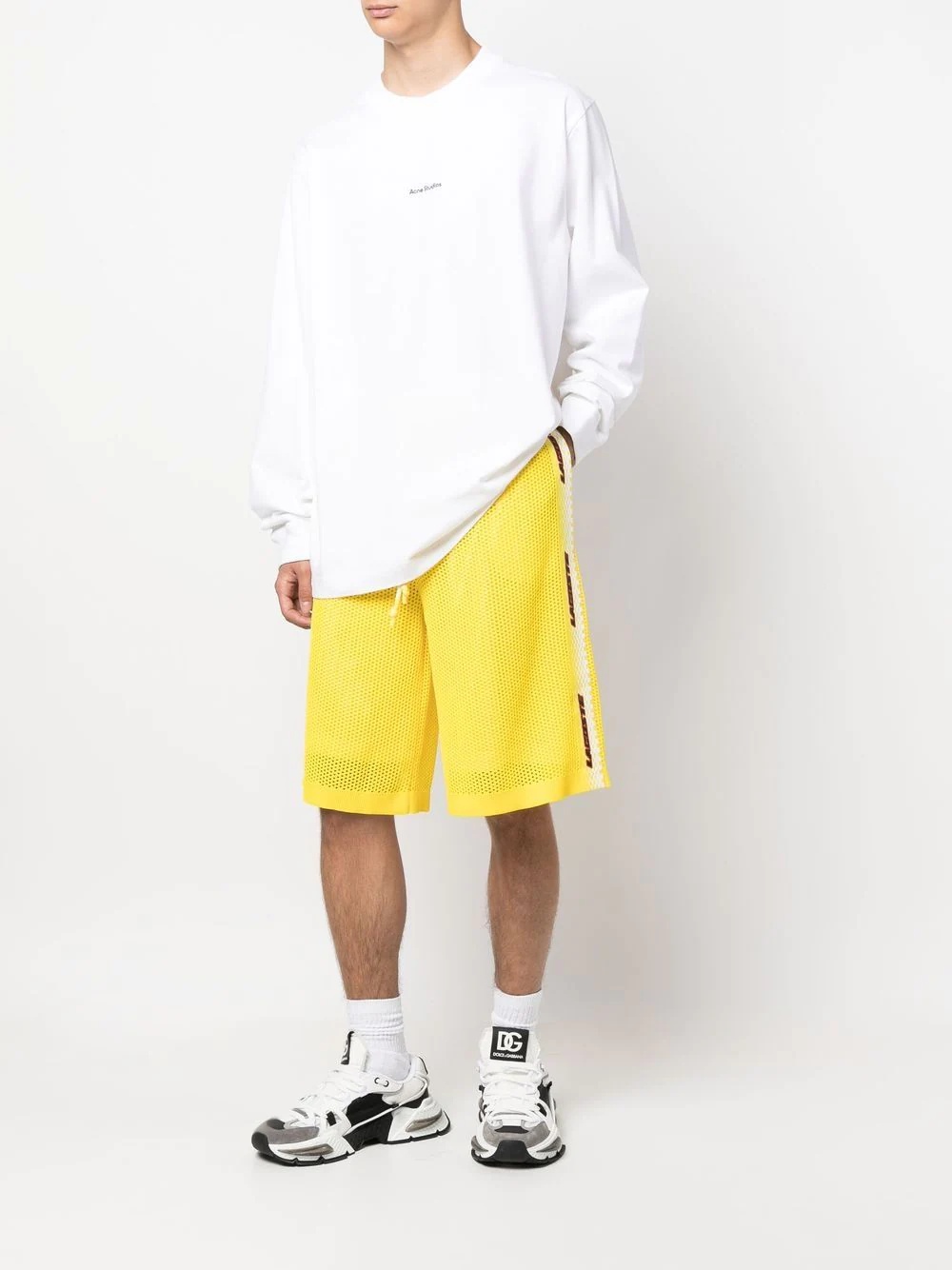 perforated logo-tape shorts - 2