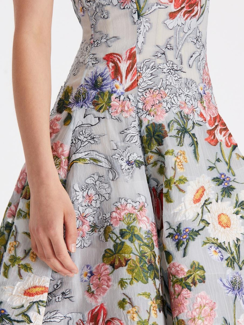 UNFINISHED FLORAL FIL COUPÉ GOWN 4