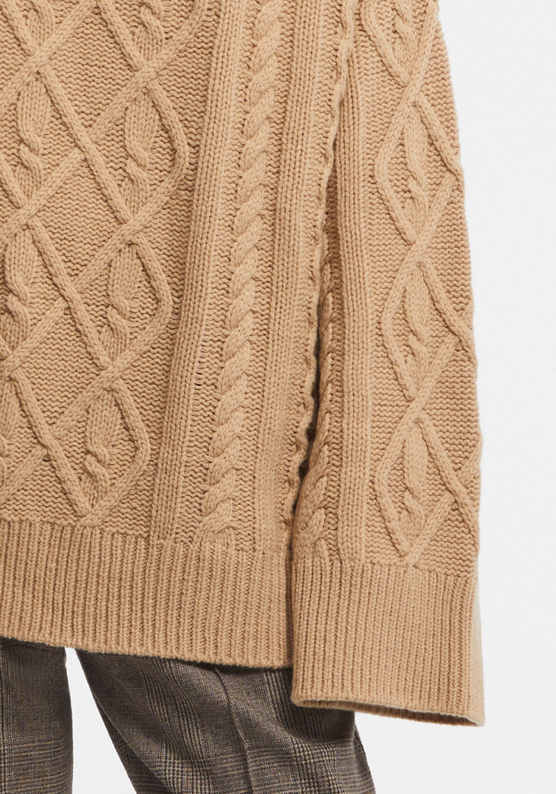 MARSHALL Cable-knit merino funnel-neck jumper 4