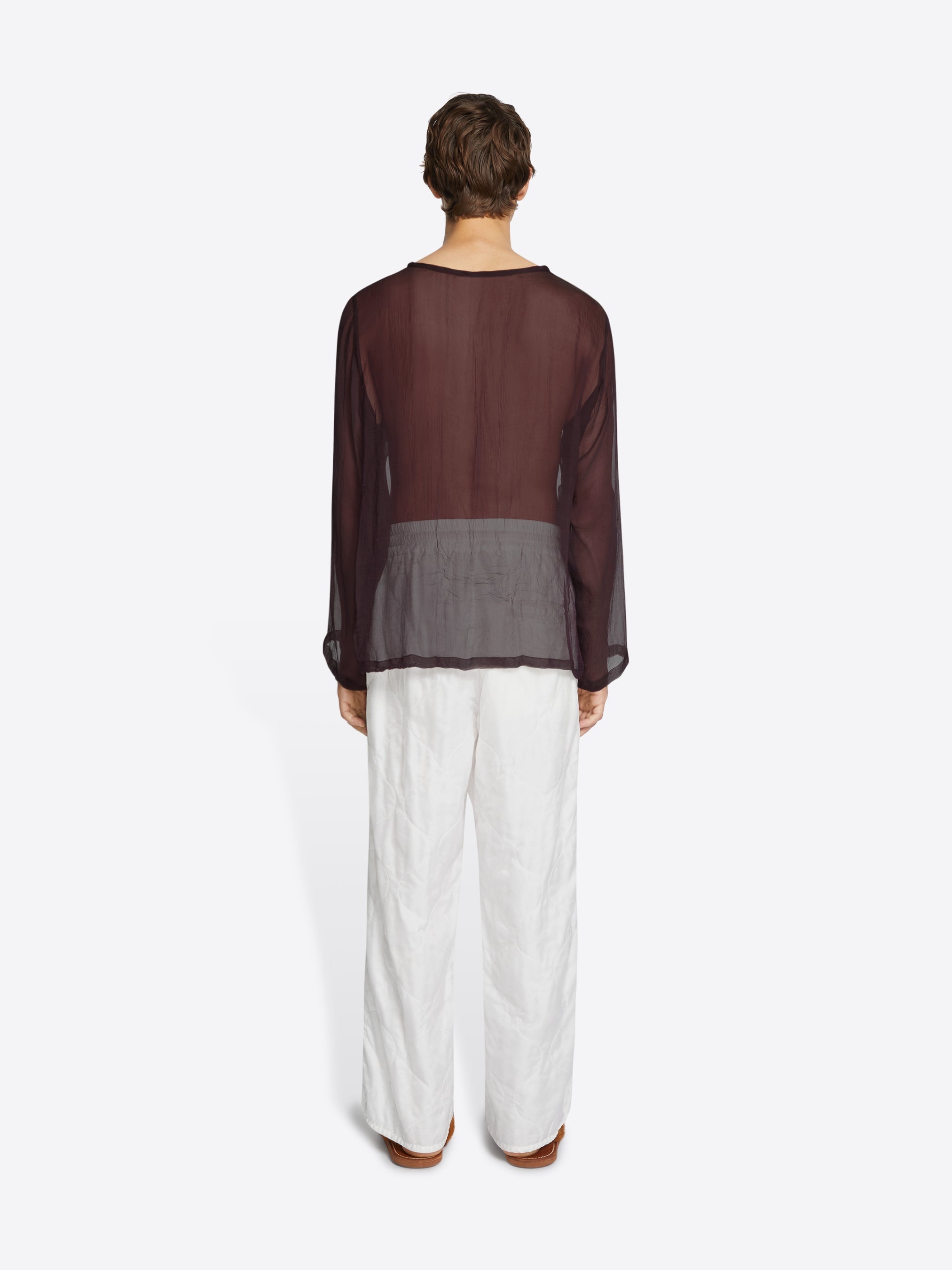 FITTED SILK SHIRT - 4