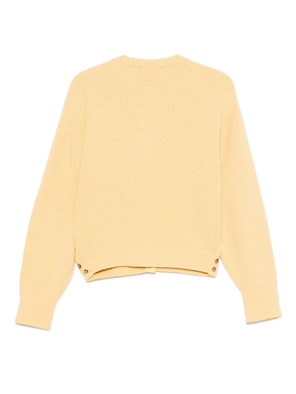 v-neck button-hem cardigan - 2