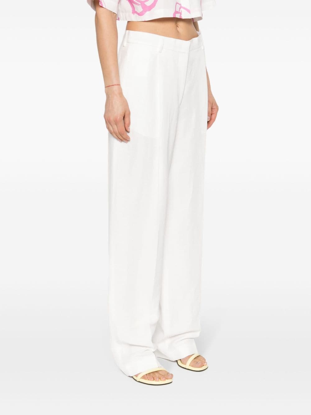 pleat-detail trousers - 3