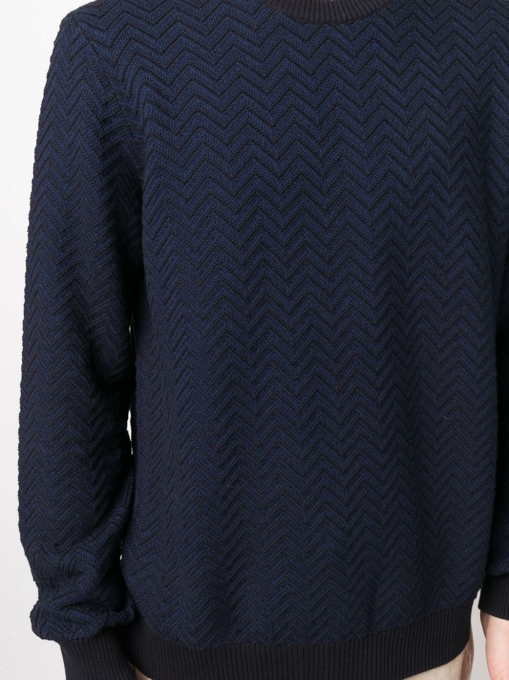 zigzag crew-neck jumper - 5