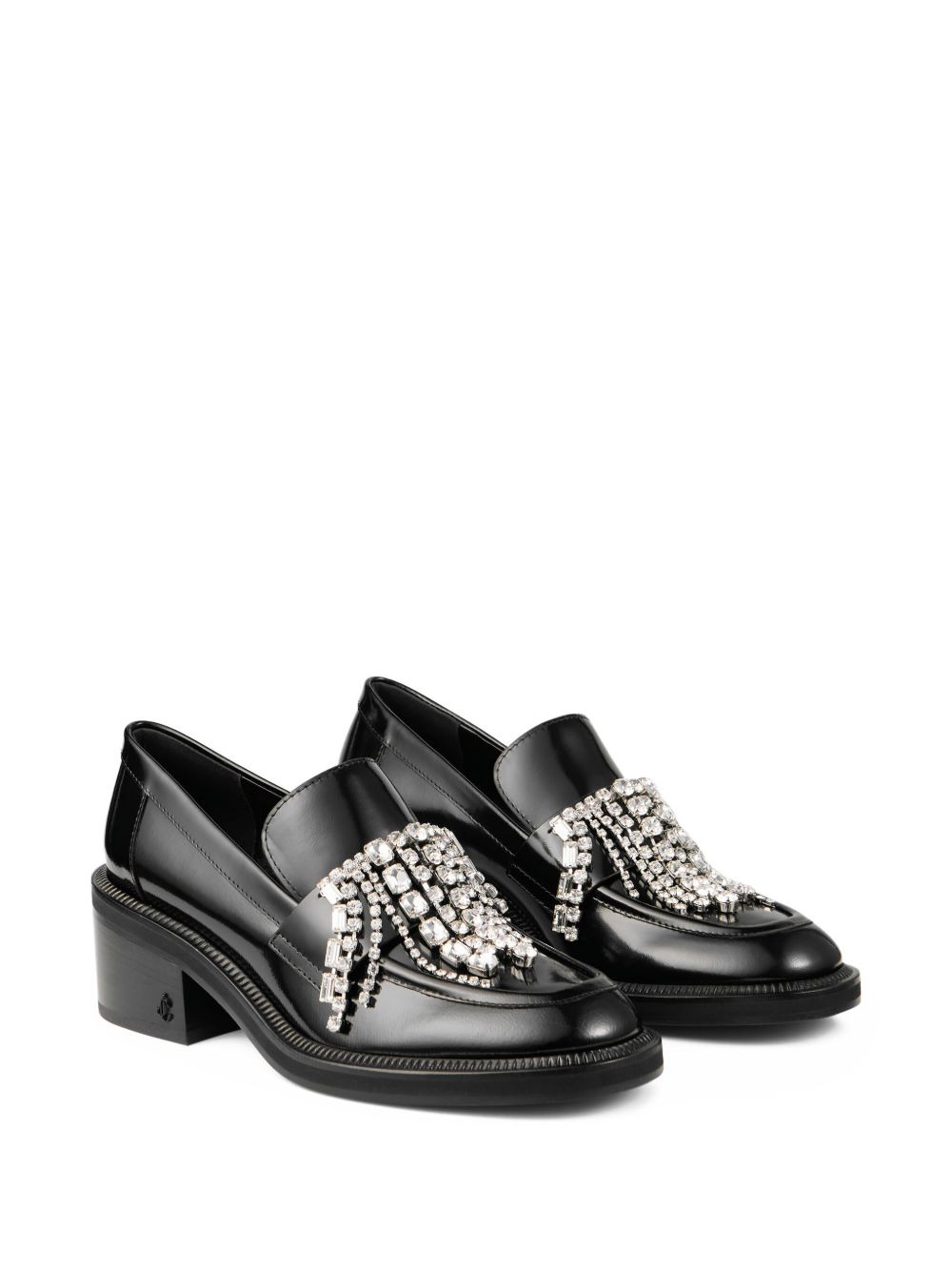 50mm Tylor crystal-embellished loafer pumps - 2