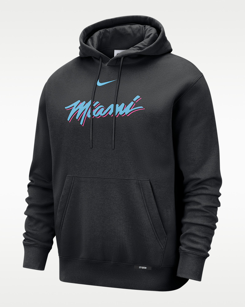Miami Heat City Edition Men's Nike Basketball Club Pull-Over Hoodie 1