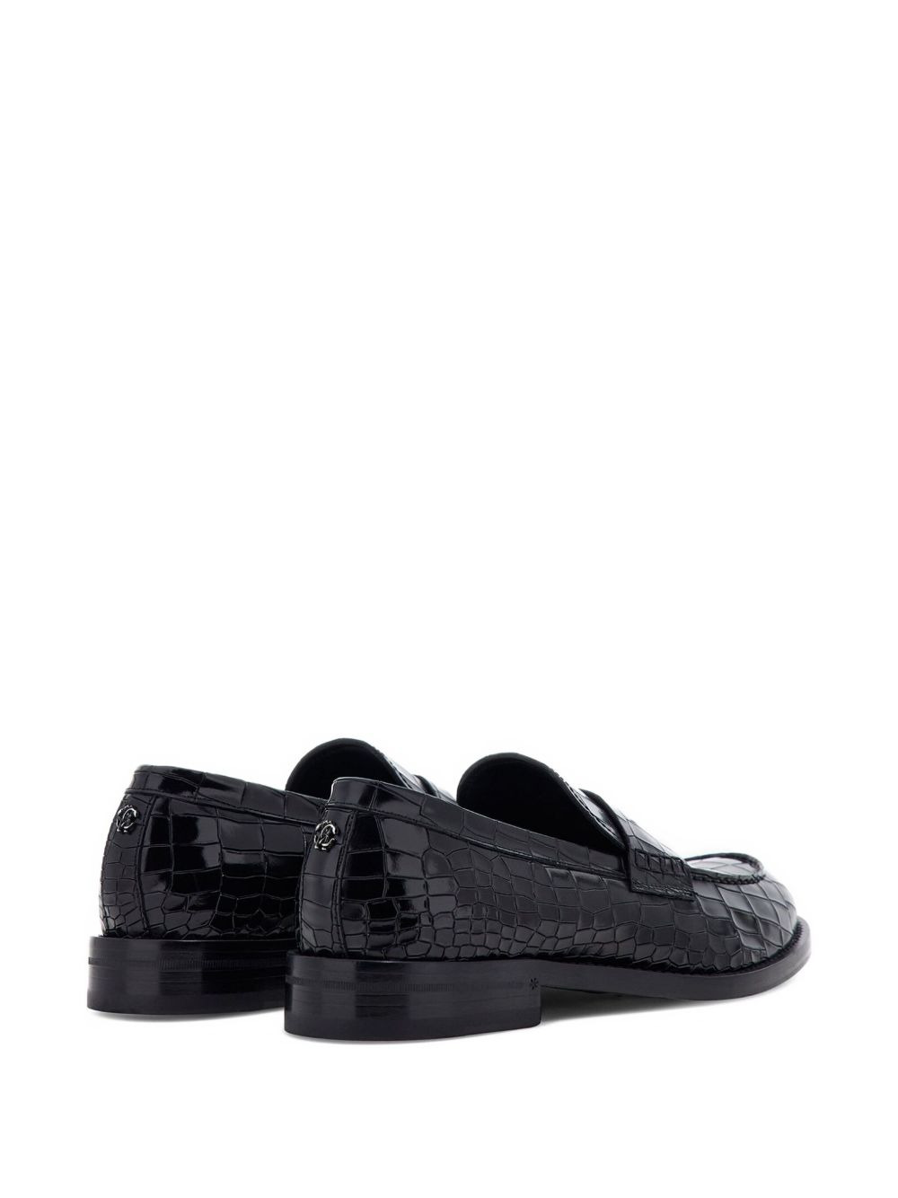 crocodile-embossed loafers - 5