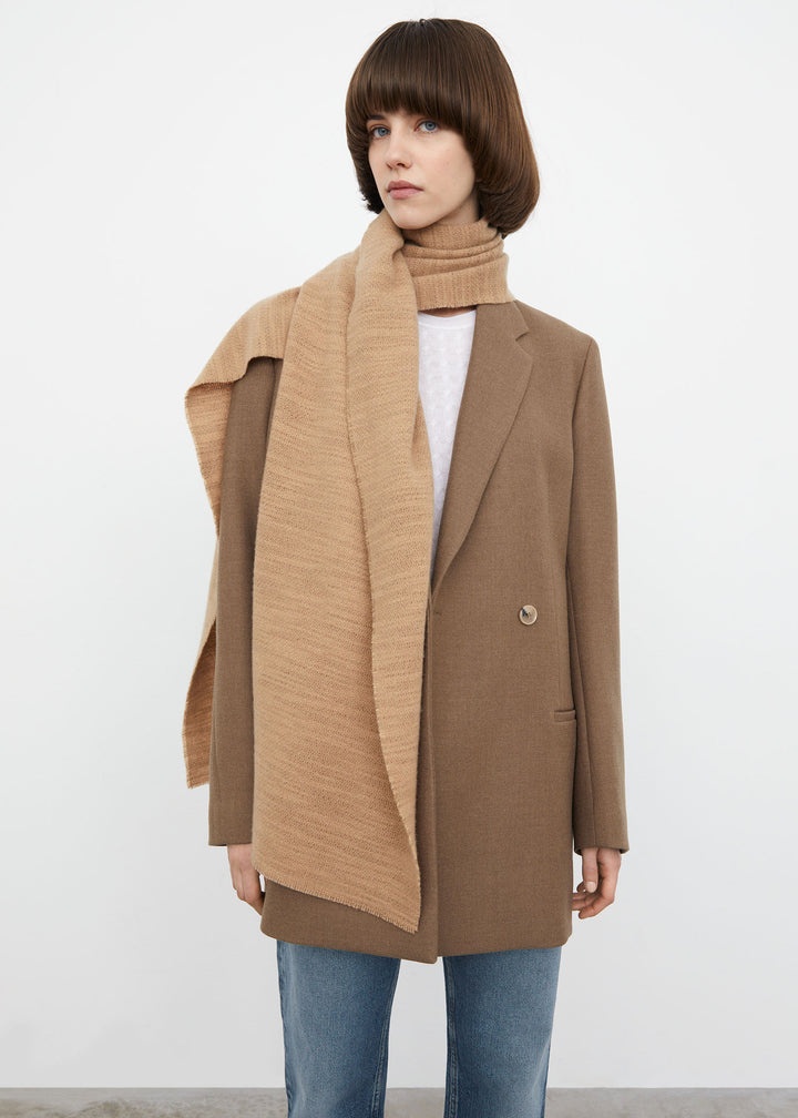 Classic wool scarf camel mouliné - 3