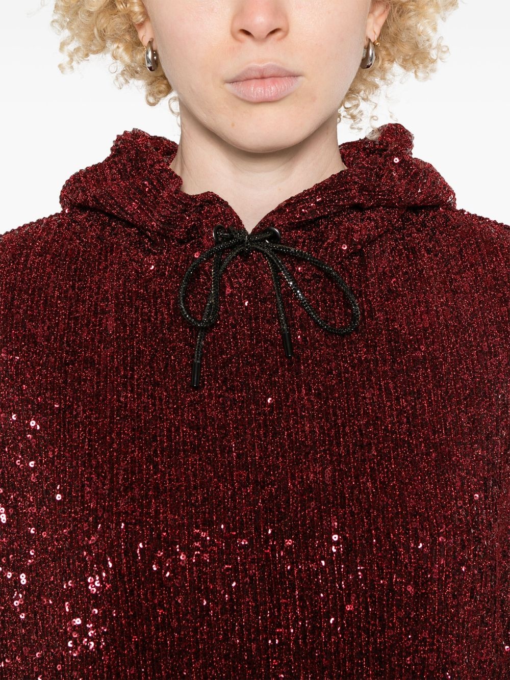 sequin-embellished hoodie - 5