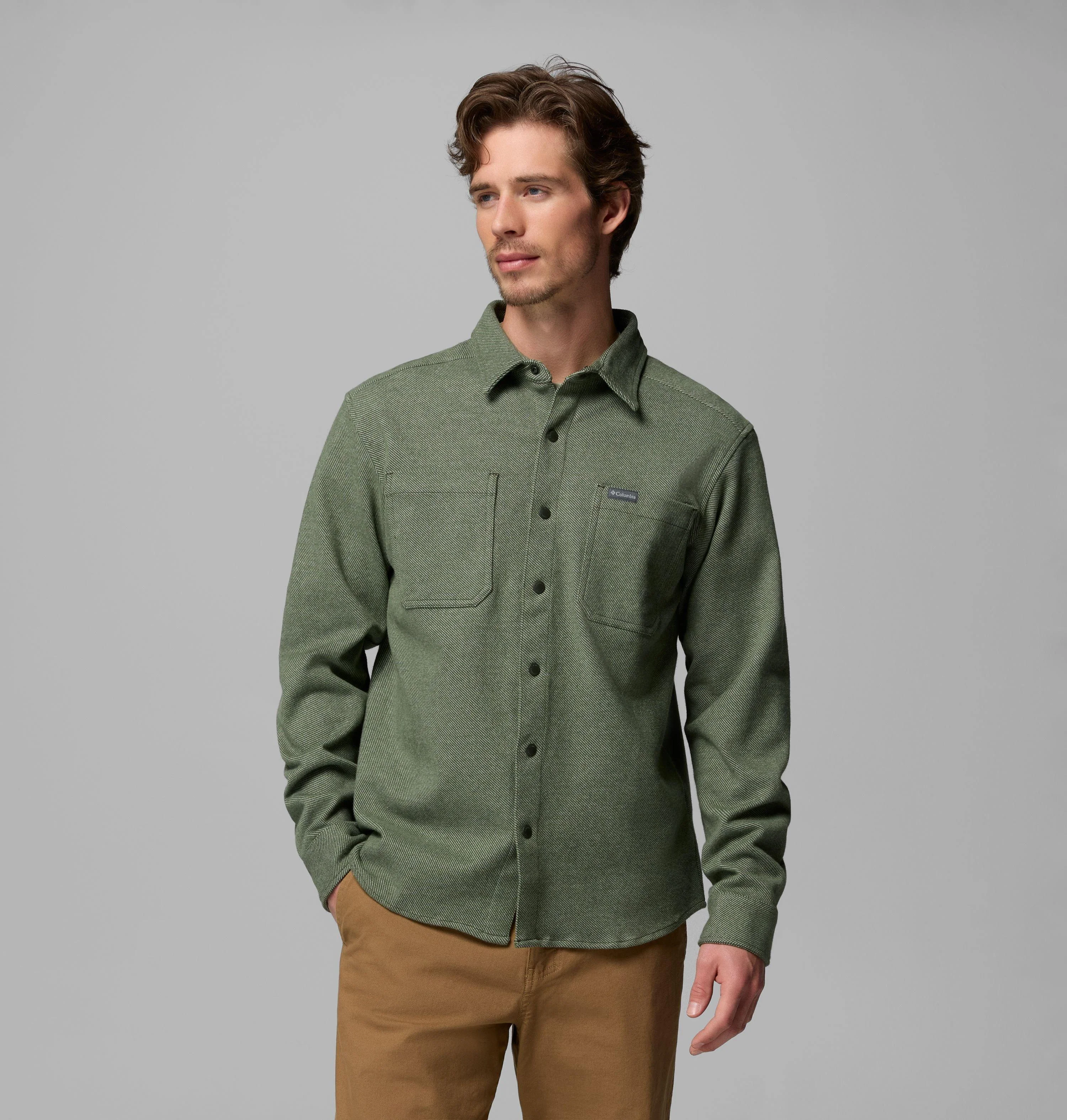Men's Twill River Long Sleeve Knit Shirt - 1