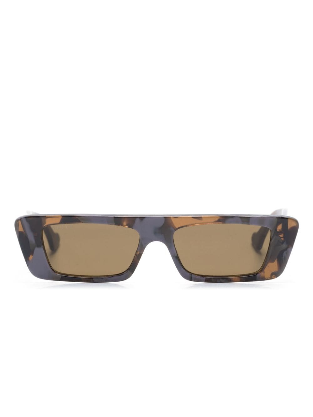 tortoiseshell rectangle-frame sunglasses - 1