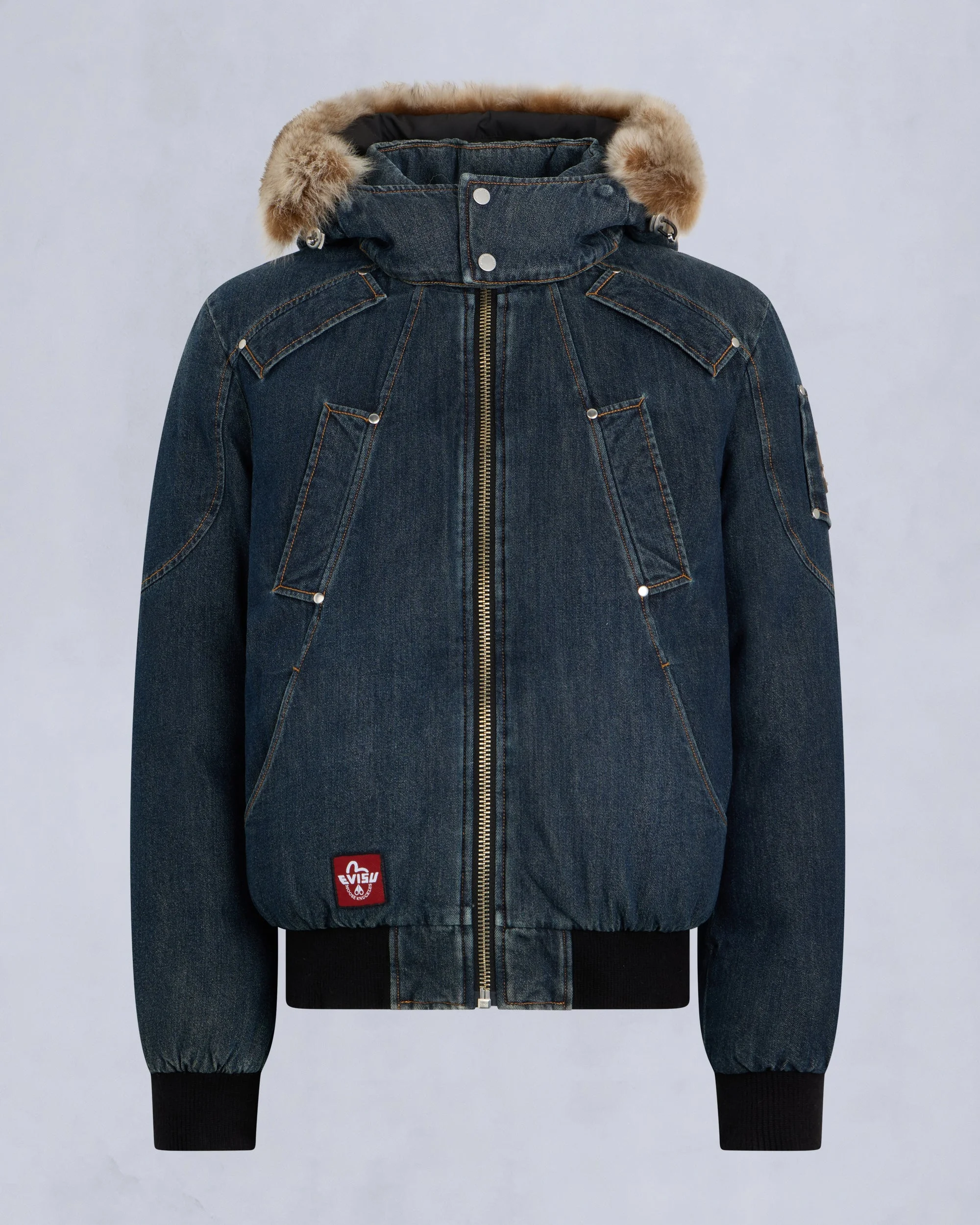 EVISU X MOOSE DENIM BALLISTIC BOMBER JACKET - 1