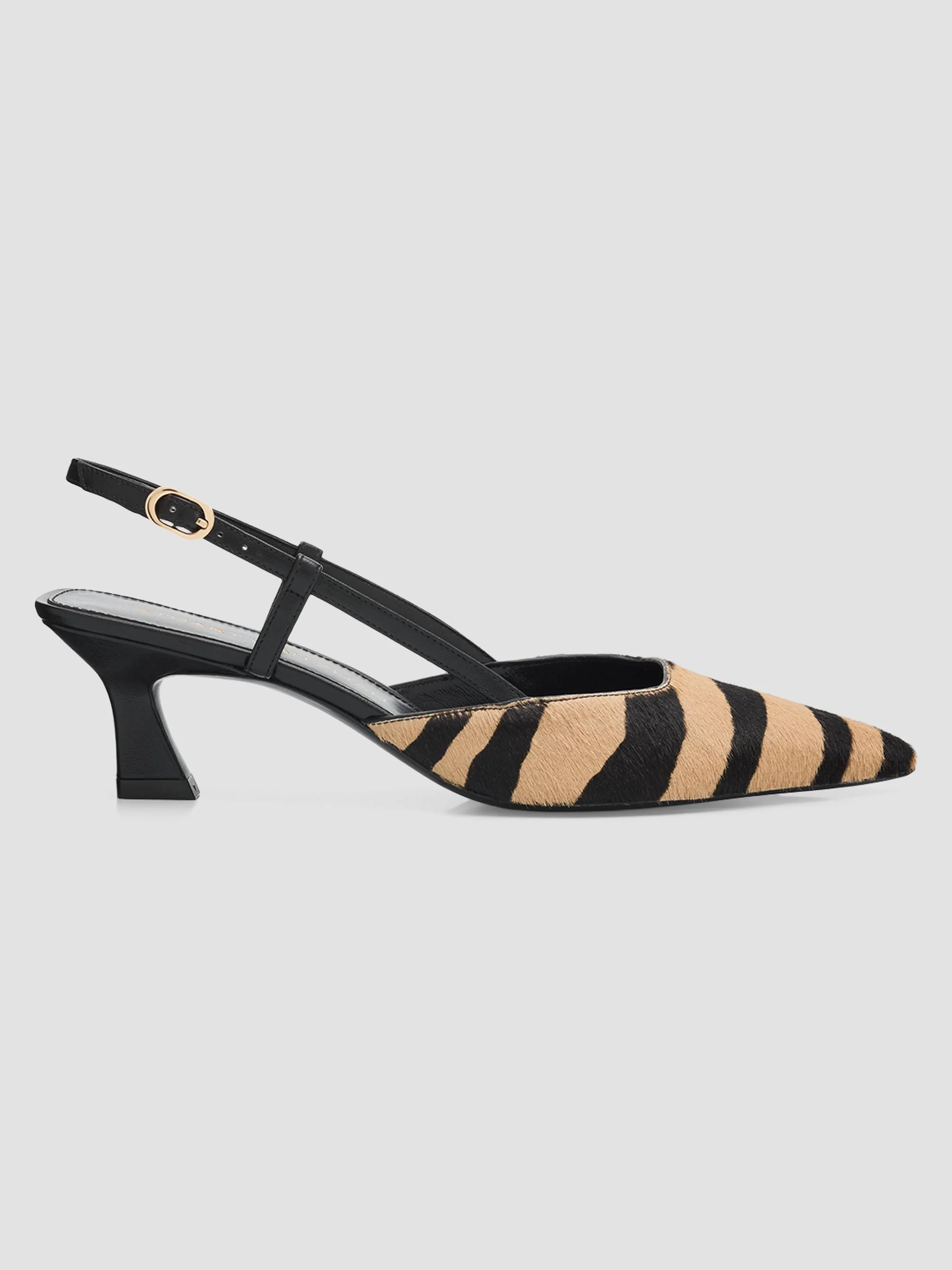 Women's Vinnie 50MM Calf Hair Slingback Pumps - Camel Shadow - 1