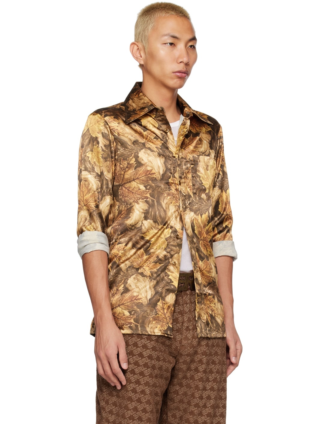 Brown Printed Shirt - 2