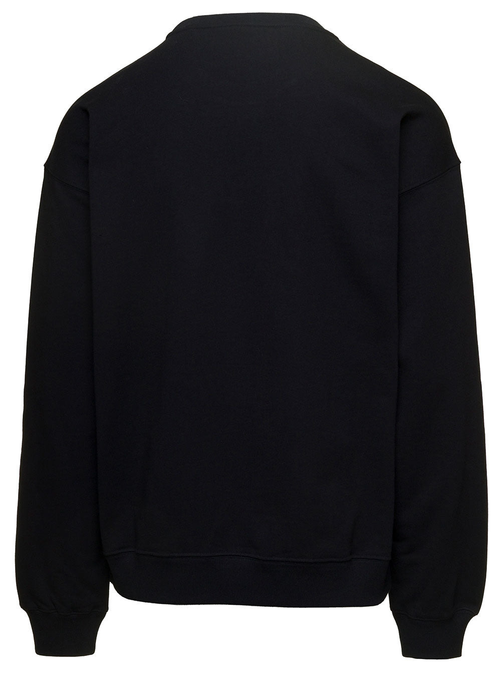 Versace Men Black Crewneck Sweatshirt With Medusa Print In Cotton Man - 2